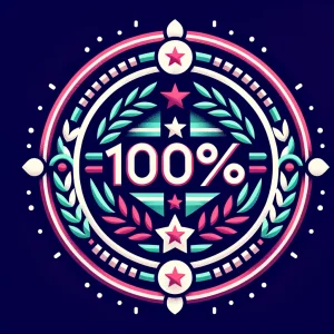 KI generierter Kreis mit 100% in der Mitte geschrieben.